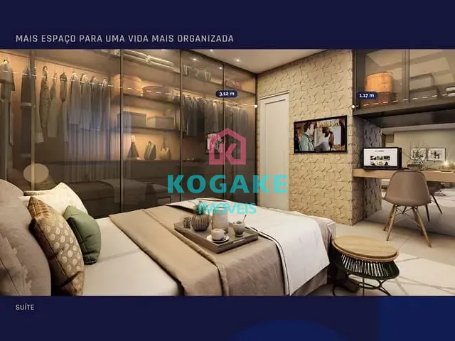 Apartamento com 56m² 2 quartos e 2 banheiros, à venda, no bairro Vila Industrial em São José dos Campos