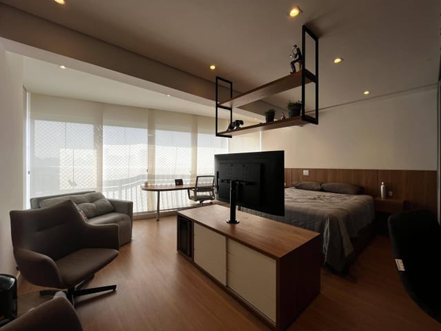 Foto do Apartamento - Apartamento à venda, Pinheiros, São Paulo, pronto para morar 1 quarto e 2 vagas | Vista Livre