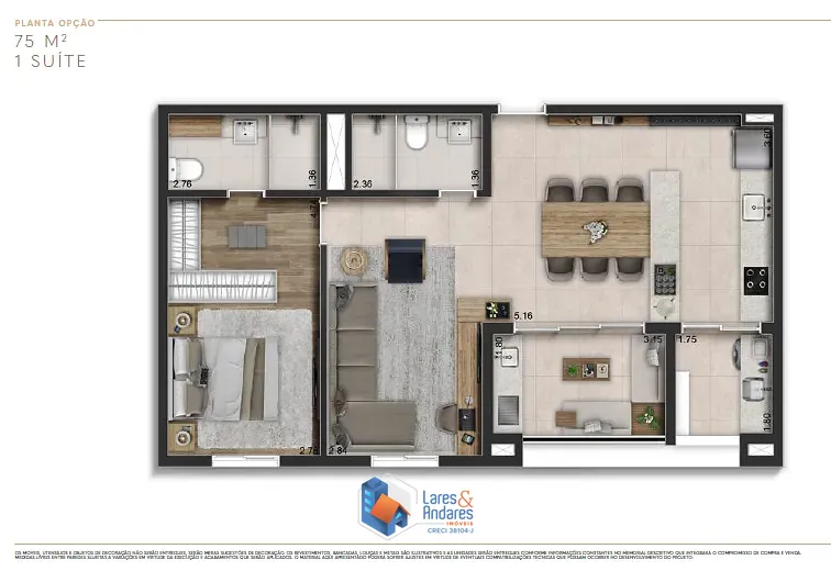 Apartamento, 2 quartos, 75 m² - Foto 21