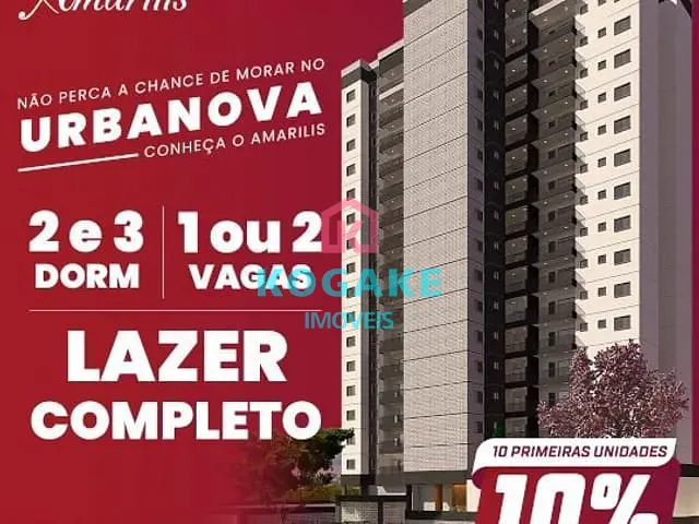 Apartamento com 66m² 2 quartos e 2 banheiros, à venda, no bairro Condomínio Residencial Colinas do Paratehy em São José dos Campos
