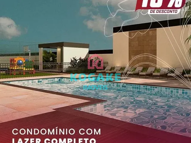 Apartamento com 66m² 2 quartos e 2 banheiros, à venda, no bairro Condomínio Residencial Colinas do Paratehy em São José dos Campos