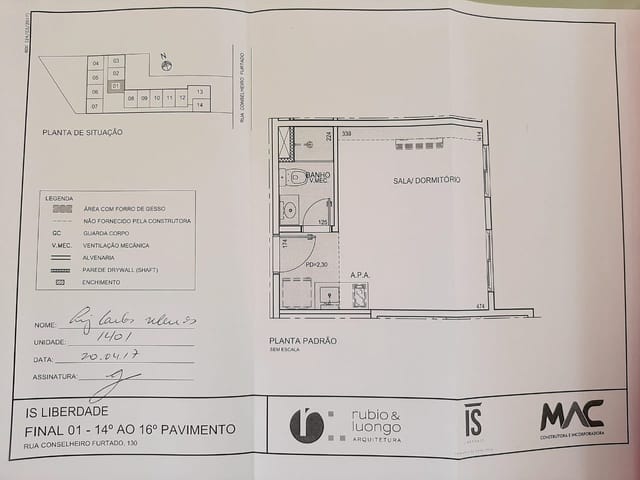Apartamento com 30m² 1 quarto e 1 banheiro, à venda, no bairro Liberdade em São Paulo