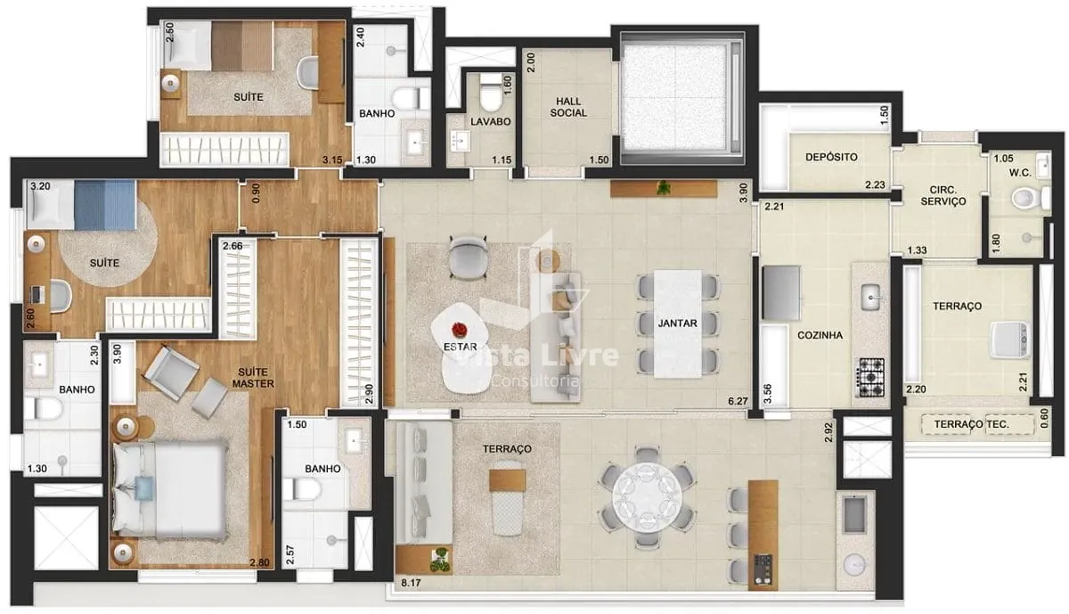 Apartamento, 3 quartos, 143 m² - Foto 14