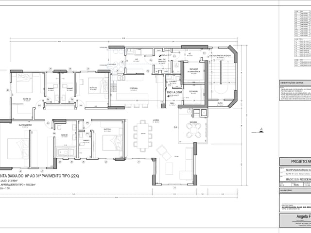 Apartamento com 185m² 4 quartos e 5 banheiros, à venda, no bairro Centro em Balneário Camboriú