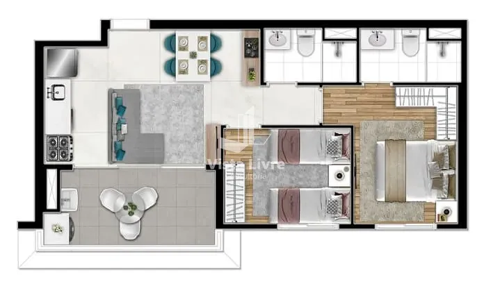 Apartamento, 2 quartos, 49 m² - Foto 12