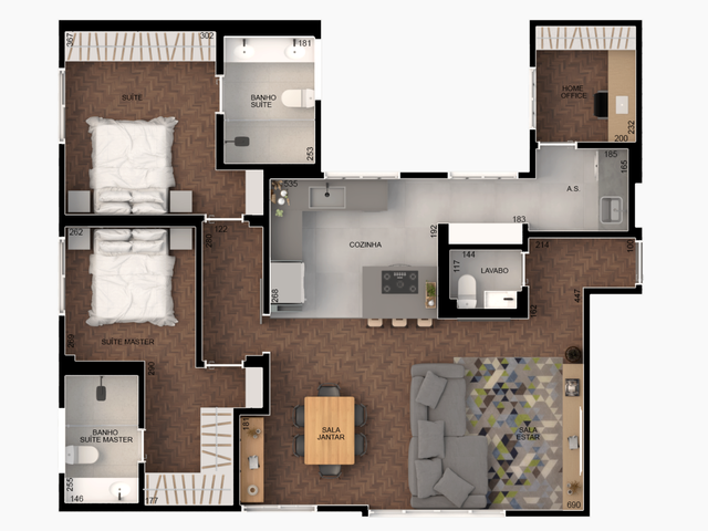 Apartamento com 130m² 2 quartos e 3 banheiros, à venda, no bairro Consolação em São Paulo