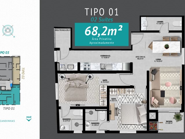 Foto do Apartamento - Apartamento à venda, Centro, Porto Belo, SC | Interpraias Imóveis