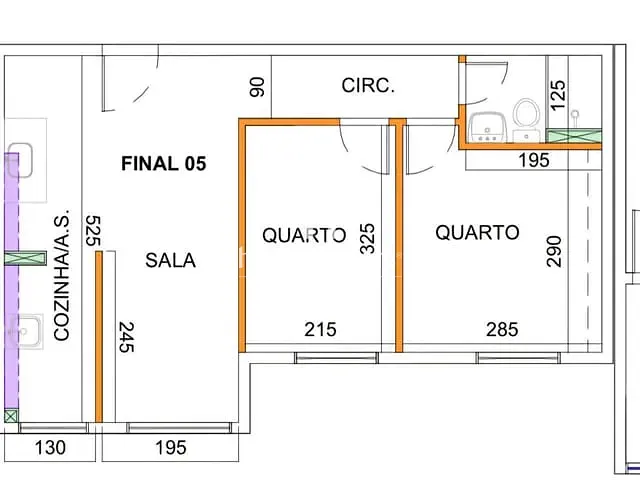 Apartamento com 43m² 2 quartos e 1 banheiro, à venda, no bairro Fazenda São Quirino em Campinas