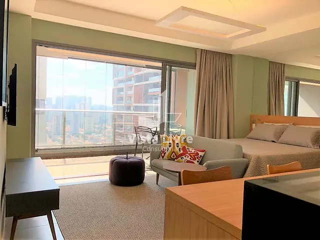 Apartamento com 43m² 1 quarto e 1 banheiro, à venda, no bairro Brooklin Paulista em São Paulo