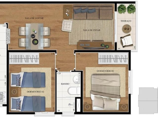 Foto do Apartamento - Apartamento à venda 2 Quartos, 1 Vaga, 50M², Vila Antonieta, São Paulo - SP | Condomínio Residencial Passione Spe | ZONA LESTE IMÓVEIS