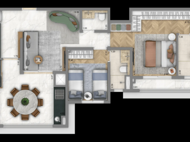 Apartamento com 76m² 2 quartos e 3 banheiros, à venda, no bairro Jardim da Glória em São Paulo