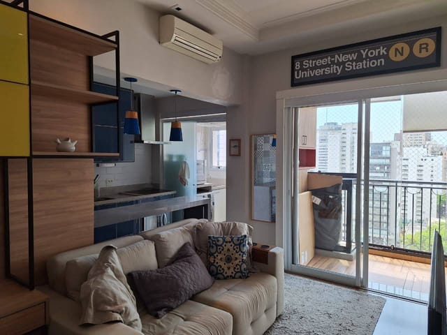 Apartamento com 50m² 1 quarto e 1 banheiro, para alugar, no bairro Vila Nova Conceição em São Paulo