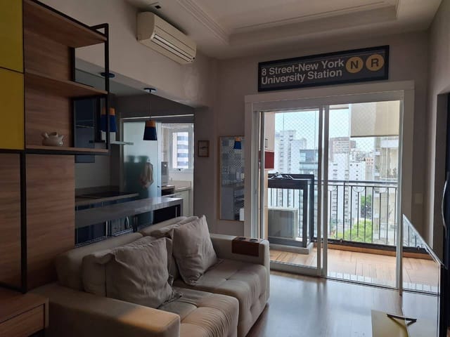 Apartamento com 50m² 1 quarto e 1 banheiro, para alugar, no bairro Vila Nova Conceição em São Paulo