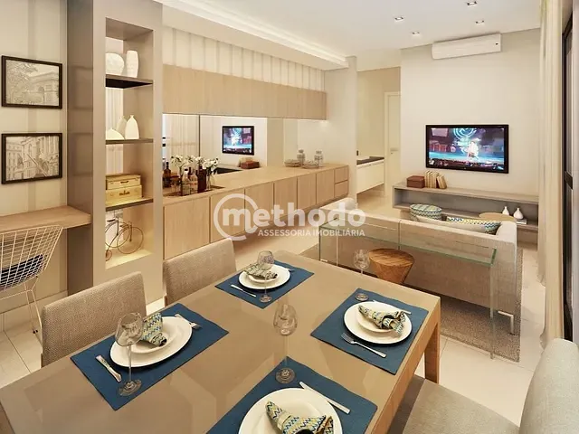 Apartamento com 52m² 1 quarto e 1 banheiro, à venda, no bairro Cambuí em Campinas