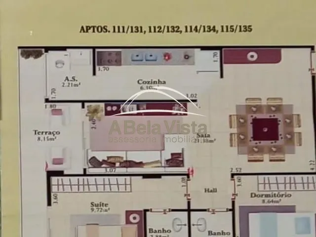 Apartamento 2 quartos e 2 banheiros, à venda, no bairro VL CAIçARA em Praia Grande
