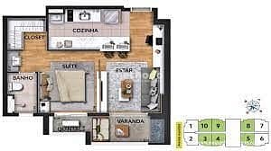 Apartamento, 1 quarto, 46 m² - Foto 15