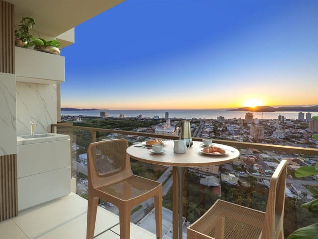 Apartamento com 85m² 2 quartos e 3 banheiros, à venda, no bairro Balneário Pereque em Porto Belo