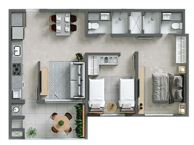 Foto do Apartamento - Apartamento à venda, São Vicente, Itajaí, SC | Interpraias Imóveis