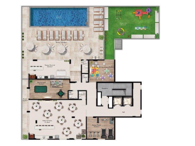 Apartamento com 131m² 3 quartos e 4 banheiros, à venda, no bairro Meia Praia em Itapema