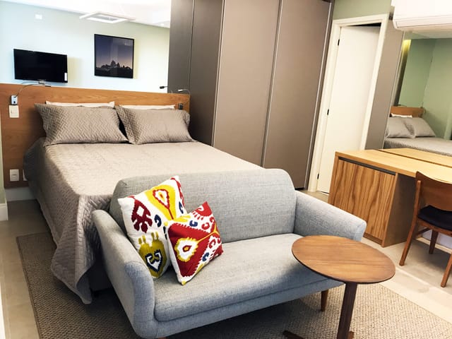 Apartamento com 43m² 1 quarto e 1 banheiro, à venda, no bairro Brooklin Paulista em São Paulo