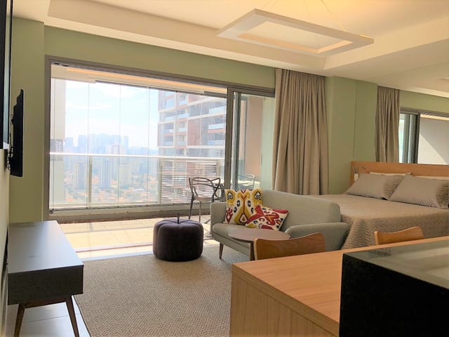 Apartamento com 43m² 1 quarto e 1 banheiro, à venda, no bairro Brooklin Paulista em São Paulo