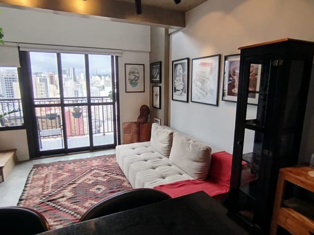 Apartamento com 48m² 1 quarto e 2 banheiros, para alugar, no bairro República em São Paulo