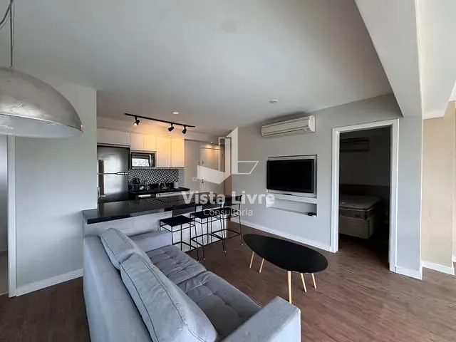 Apartamento com 58m² 1 quarto e 2 banheiros, à venda, no bairro Brooklin Paulista em São Paulo