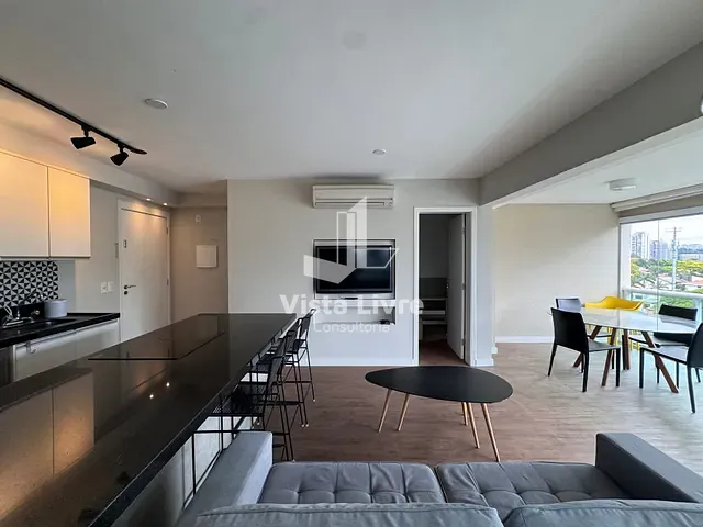 Apartamento com 58m² 1 quarto e 2 banheiros, à venda, no bairro Brooklin Paulista em São Paulo