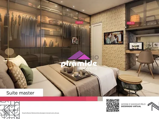 Apartamento com 56m² 2 quartos e 2 banheiros, à venda, no bairro Parque Industrial em São José dos Campos