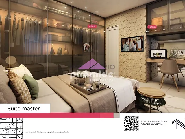 Apartamento com 56m² 2 quartos e 2 banheiros, à venda, no bairro Parque Industrial em São José dos Campos