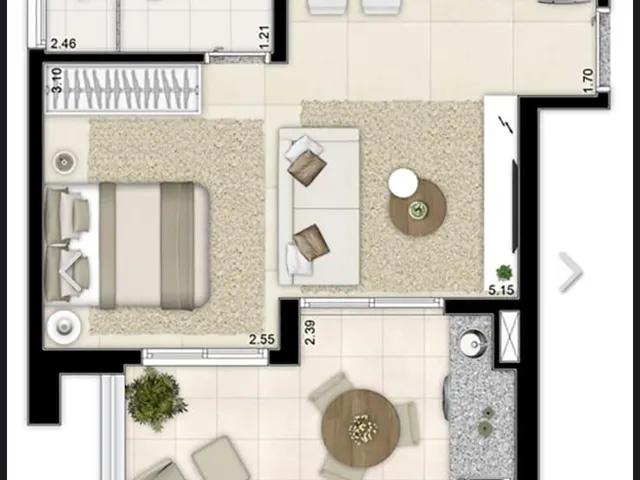 Apartamento com 37m² 1 quarto e 1 banheiro, à venda ou para alugar, no bairro Barra Funda em São Paulo