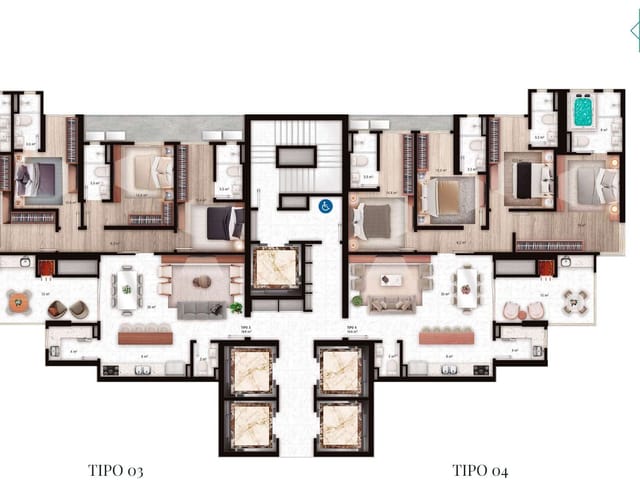 Apartamento com 254m² 4 quartos e 5 banheiros, à venda, no bairro Centro em Itapema