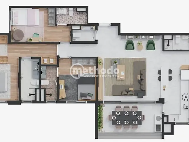 Apartamento com 139m² 3 quartos e 5 banheiros, à venda, no bairro Cambuí em Campinas