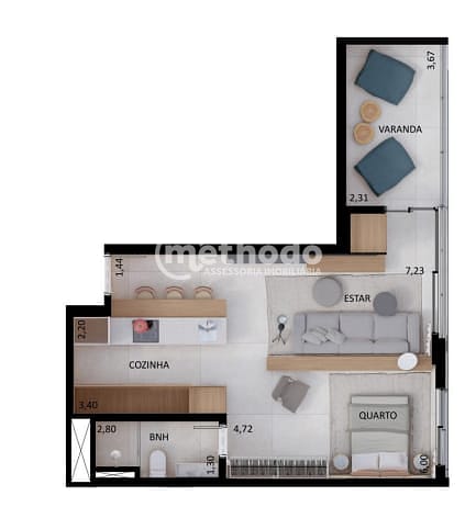 Apartamento, 1 quarto, 48 m² - Foto 12
