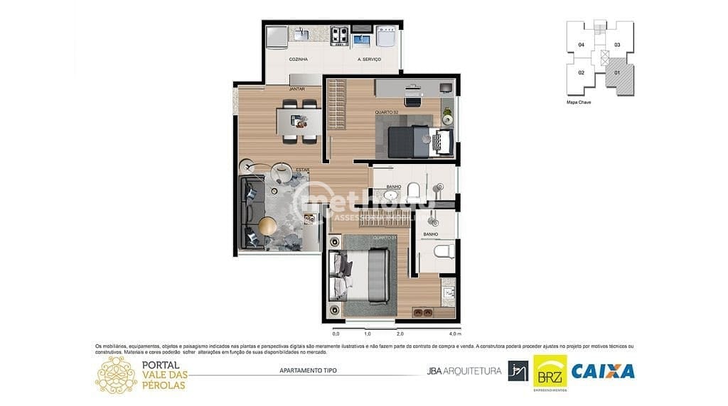 Apartamento, 2 quartos, 56 m² - Foto 33