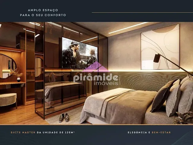 Apartamento com 64m² 2 quartos e 2 banheiros, à venda, no bairro Condomínio Royal Park em São José dos Campos