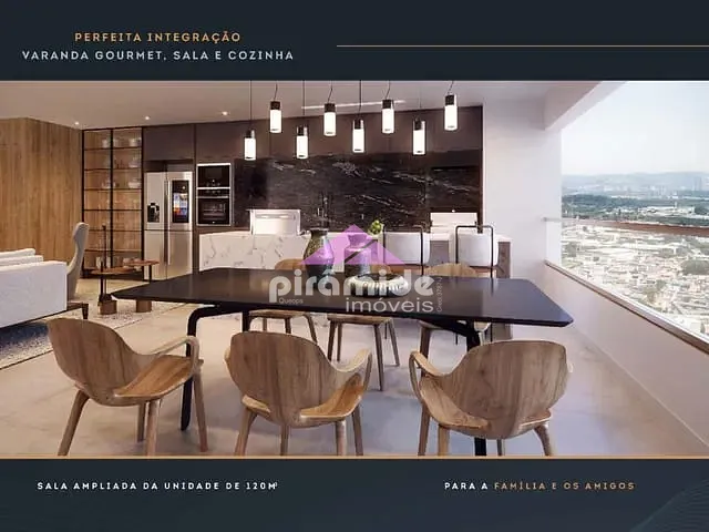 Apartamento com 120m² 4 quartos e 5 banheiros, à venda, no bairro Jardim Aquárius em São José dos Campos