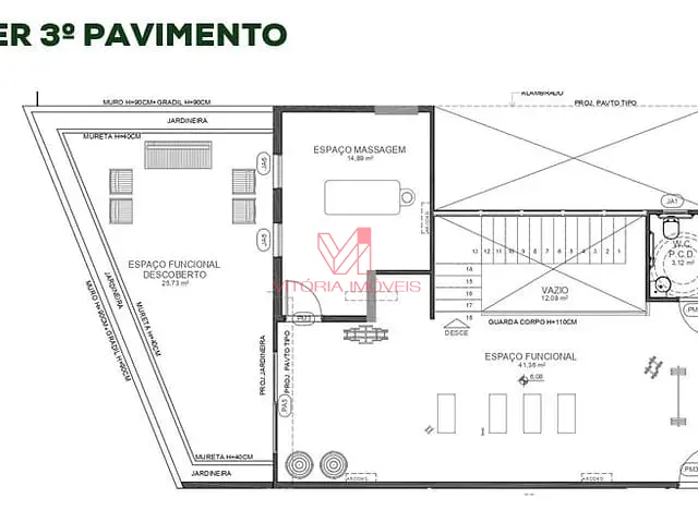 Apartamento com 61m² 3 quartos e 2 banheiros, à venda, no bairro Jardim Camburi em Vitória