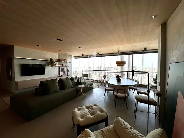 Apartamento com 197m² 3 quartos e 4 banheiros, à venda, no bairro Brooklin em São Paulo