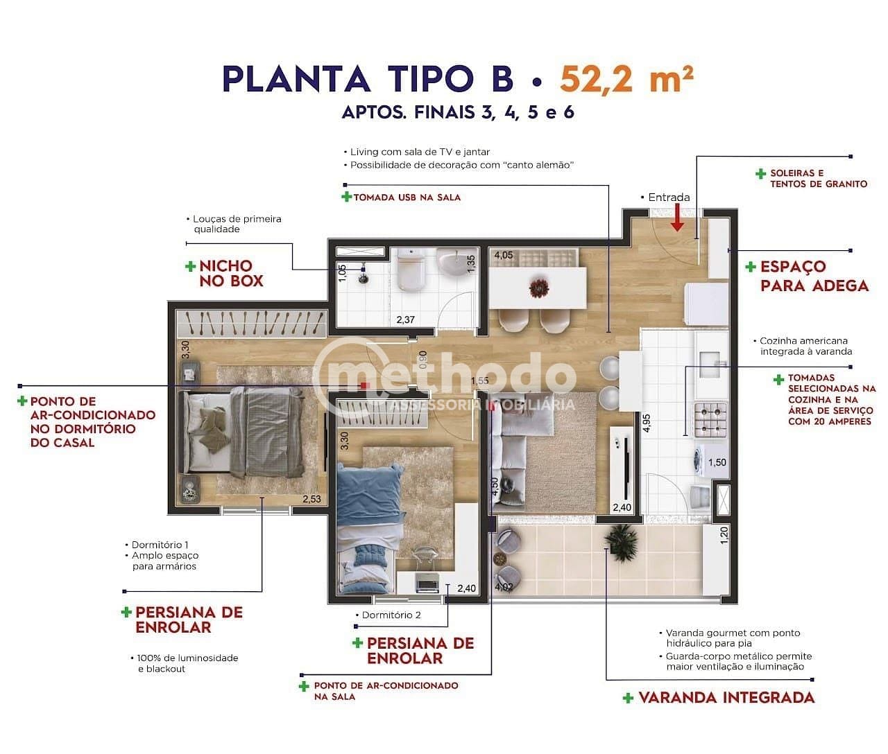 Apartamento, 2 quartos, 52 m² - Foto 14