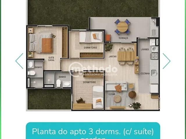 Apartamento 3 quartos e 2 banheiros, à venda, no bairro Vila Nova em Campinas