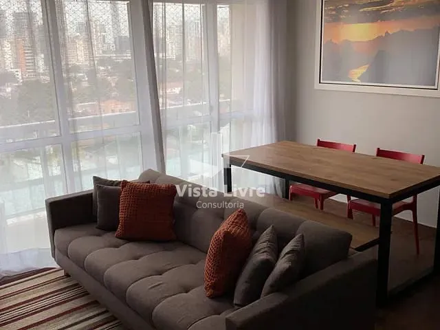 Apartamento com 49m² 1 quarto e 2 banheiros, à venda, no bairro Brooklin Paulista em São Paulo