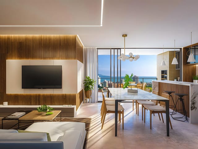 Apartamento com 153m² 3 quartos e 4 banheiros, à venda, no bairro Balneário Pereque em Porto Belo