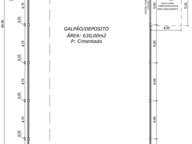 Galpão / Barracão com 640m², para alugar, no bairro Belvedere em Chapecó