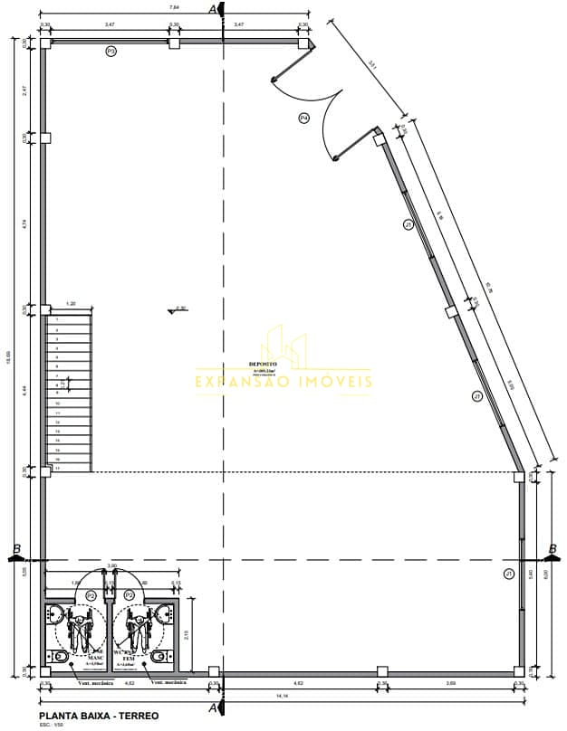Depósito-Galpão, 314 m² - Foto 2