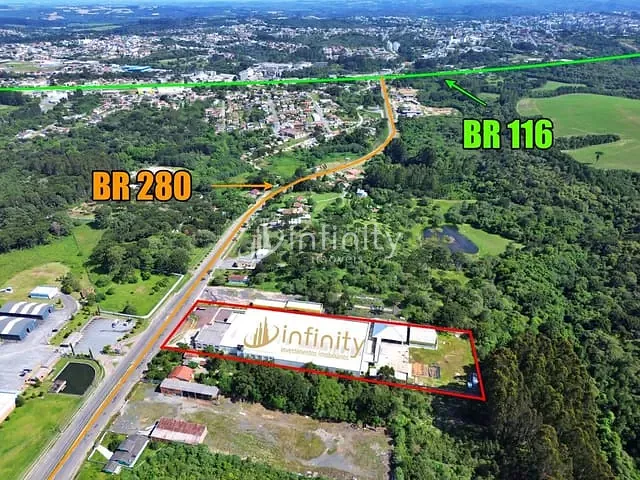 Galpão / Barracão com 16000m², para alugar, no bairro Campo da Lança em Mafra