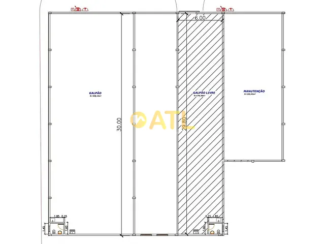 Galpão / Barracão com 1200m², para alugar, no bairro Distrito Industrial Doutor Hélio Silva em Ourinhos