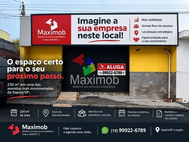 Galpão / Barracão com 249m², para alugar, no bairro Jardim Ivete em Itapira