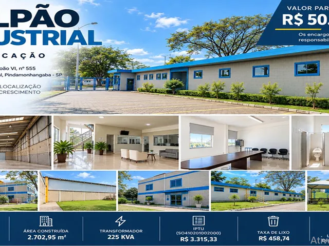 Galpão / Barracão com 13946m², para alugar, no bairro Parque Empresarial Santa Rita em Pindamonhangaba