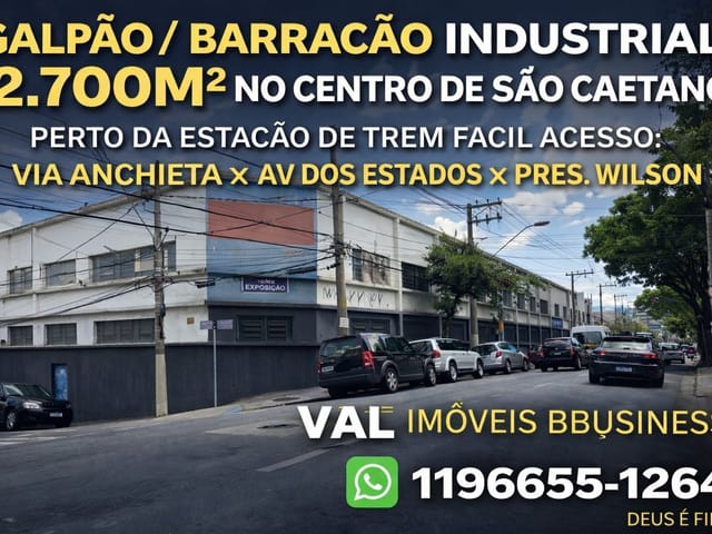 Galpão / Barracão à venda ou para alugar, no bairro Cerâmica em São Caetano do Sul